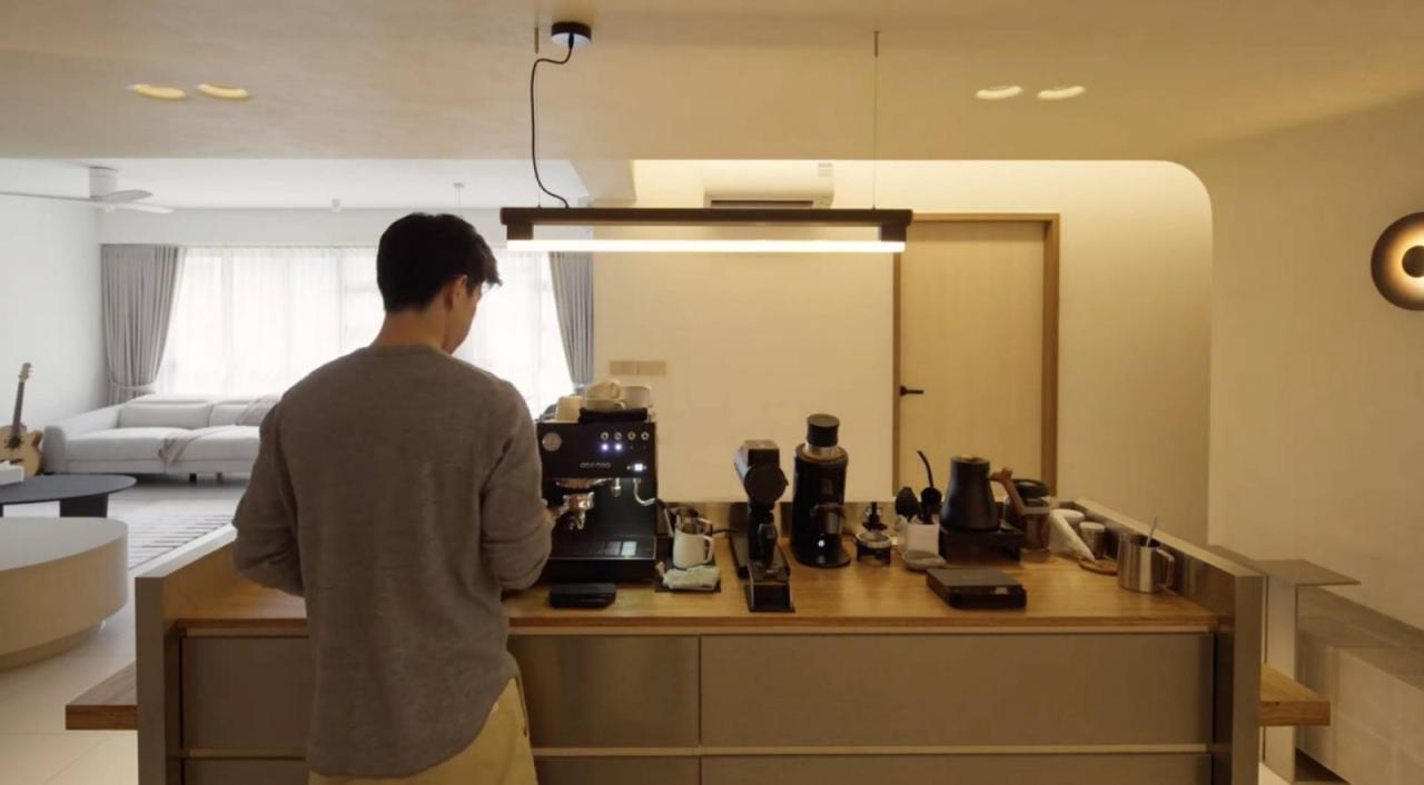 Inside A Cosy Home Cafe Designed With A Unique Coffee Bar